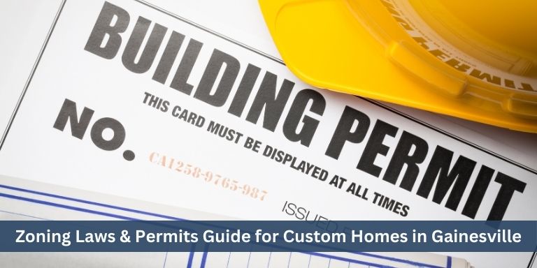 Building permit for a custom home in Gainesville, FL