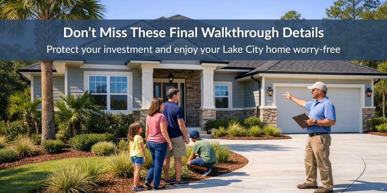 final walkthrough by expert custom home builder in Lake City